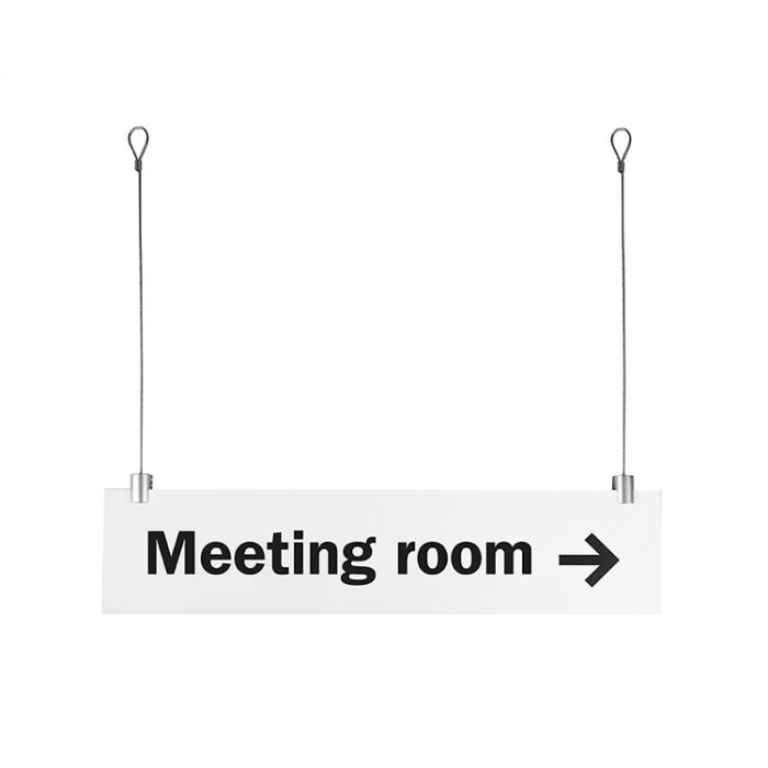 Hang ceiling signs with STAS drop ceiling hooks (drop ceilings