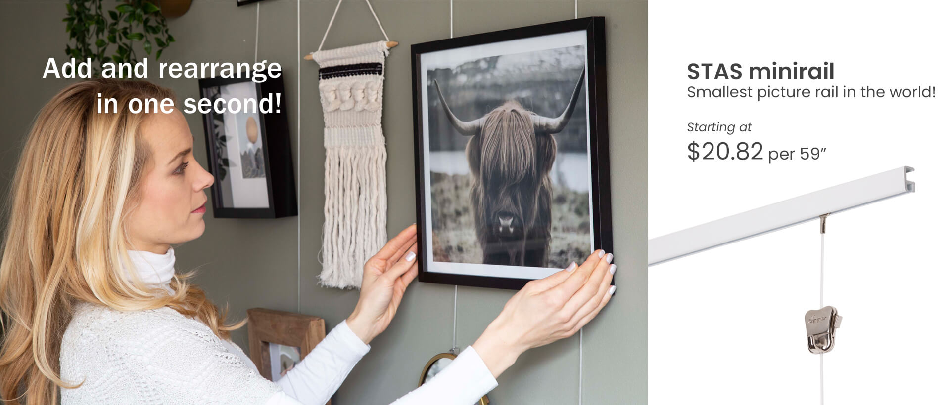 Hanging Art on a Picture Rail