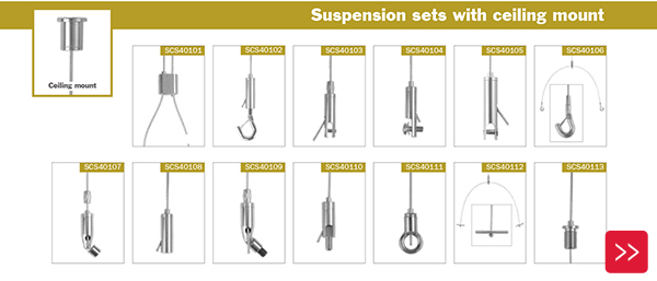 Track Lighting Suspension Cable Glider and Screw